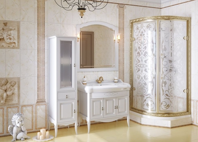 Пенал Opadiris Лоренцо 45 белый без патины, левый