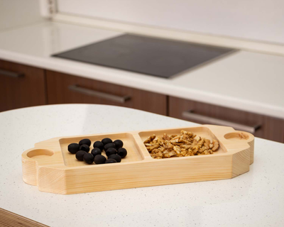 Менажница прямоугольная 370х235х40 мм кедр