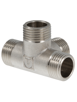 Латунная двухплоскостная крестовина Valtec VTr.661.N.0004 1/2" нар.р.
