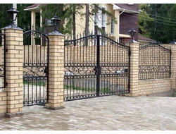 Красивые откатные кованые ворота заказать от производителя