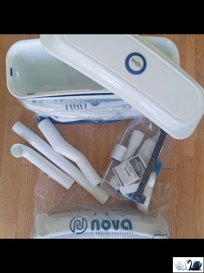 Бачок Nova Plastik NV 4092 пластиковый навесной, с кнопкой, сливной для унитаза или чаши Генуя. Арматура кнопочная