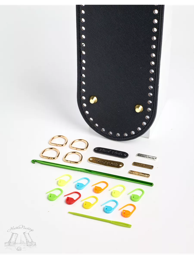 Донышко 30 на 10 и крючок с фурнитурой для вязания