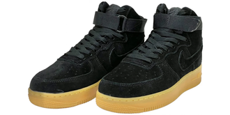 Nike Air Force 1 High замшевые черные