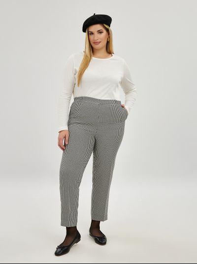 Брюки черно-белые "гусиная лапка"