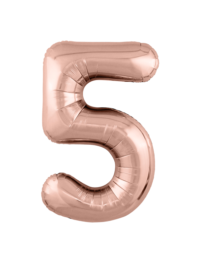 Фольгированный шар Цифра розовое золото