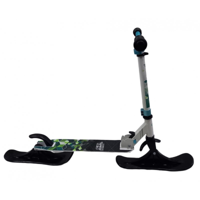 Самокат-снегокат 2в1 tech team 125R-comfort 2022 г white/celadon с лыжами