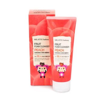 Пенка для умывания персик MILATTE FASHIONY FRUIT FOAM CLEANSER - PEACH 150мл