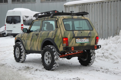 Бампер силовой задний ZST-ФХ010 (Фишхантер)-крепление на штатное место