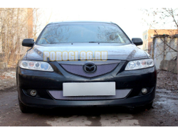 Защита радиатора Mazda 6 2002-2005 chrome низ