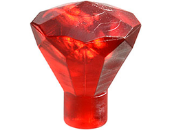 Rock 1 x 1 Jewel 24 Facet, Trans-Red (30153 / 4113954 / 6247785)
