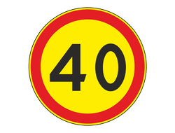 Знак дорожный 3.24 Ограничение максимальной скорости  (Временный)