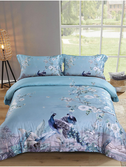 Постельное белье мако-сатин полутороспальное 150x200x1 180x230x1 50x70x2 TIS04-800