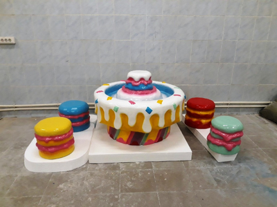 Стол песочница «Тортик» из стеклопластика