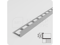 Окантовочный плиточный профиль из алюминия 10 мм. Лука ПК 01 бронза