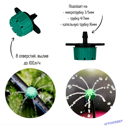 Капельница регулируемая 0-100л/ч