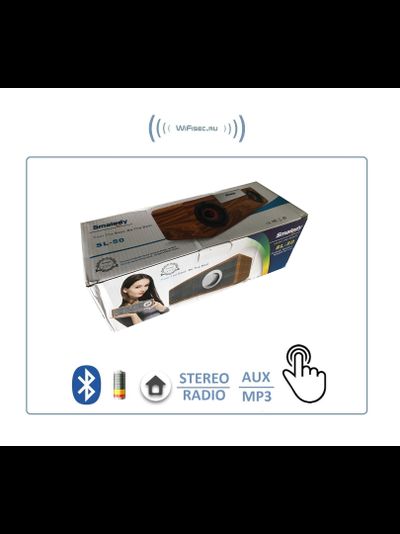 SMALODY SL-50S Bluetooth колонка СТЕРЕО, радио FM, с аккумулятором для использования в помещении