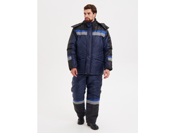 Костюм утепленный "Градус" куртка+п/к, тк. оксфорд, цв.СИН/черн/василек