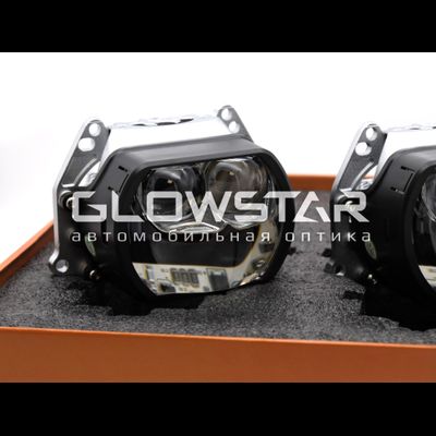 Билед модули Aozoom B-13 2024 (прямоугольные) 3.0 дюйма, 3 чипа, тройная линза, 2 кулера охлаждения, 5500K, 12V, 47W/79W, крепление 3R