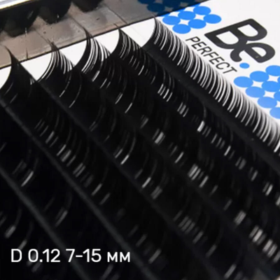 Ресницы чёрные Be PERFECT «BLACK» - Одна длина (16 линий)