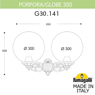Светильник настенный Fumagalli PORPORO/G300 G30.141.000