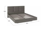 Спальня Либерти - Кровать с мягким изголовьем Либерти Хадсон/Ткань Грей 1600