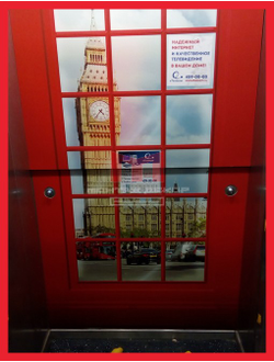 Защитное брендирование лифта в новостройке в Москве