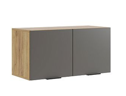 Прихожая БЕРИ - Антресоль двухдверная Дуб Крафт золотой/Графит