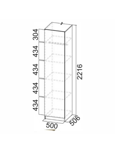 Авиньон пенал Дуб крафт золотой/Графит серый