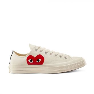 Кеды Converse X Comme Des Garçons Play Chuck 70 Low Top белые фото