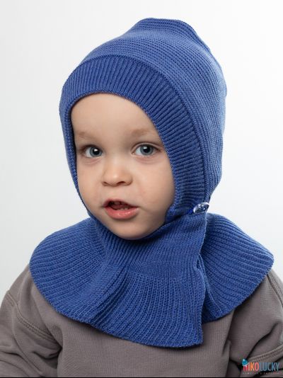 Шапка-шлем 24201-01 х/б подклад, синий кобальт 42-44