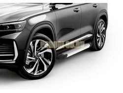 Порог-площадка "Start" F180AL + комплект крепежа, RIVAL, Geely Monjaro 2023-