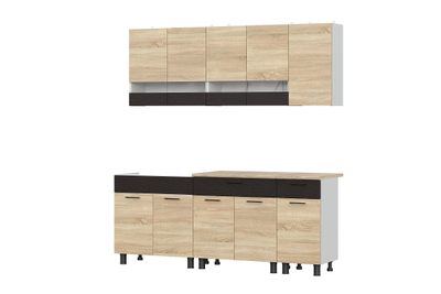 Кухонный гарнитур "КГ - 2(2000)" Белый / Дуб Сонома / Дуб Венге / Тростник (SV)