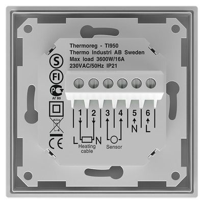 Подключение терморегулятора Thermoreg TI-950 Design