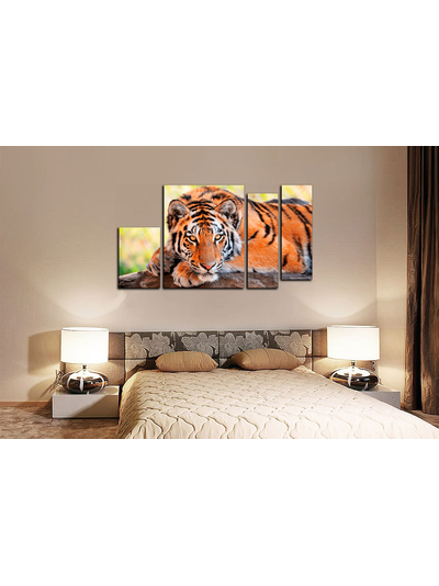 Модульная картина "Отдых тигра"