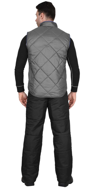 Жилет "СИРИУС-ЕВРОПА" удлиненный, (на подкладке флис) графит