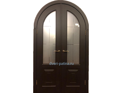 Арочная распашная дверь Grand 5  со стеклом