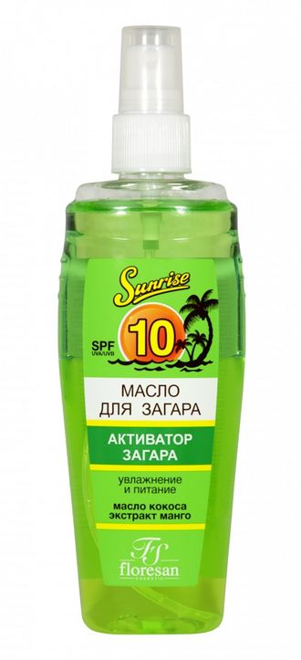 Floresan Защита от солнца Масло для загара Фруктовая экзотика SPF 10, 135мл