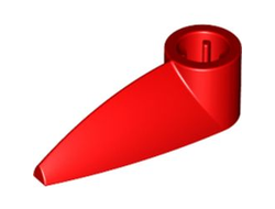 Bionicle 1 x 3 Tooth with Axle Hole Bohrok Eye, Red (x346 / 4185661 / 6285599)