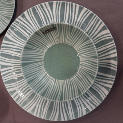 Тарелка обеденная Solaris серо-зеленая 27,5 см