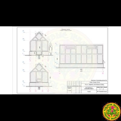 Базовая комплектация теплица из стекла и алюминия ТИТАН размером 6000 х 2500 мм