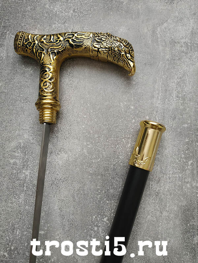 Трость с классической рукоятью с клинком "Ястреб литой"