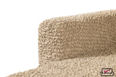 Чехол на угловой диван с левым выступом Микрофибра Капучино. ЗАЩИТА ДЛЯ МЯГКОЙ МЕБЕЛИ ОТ ЖИВОТНЫХ. ИТАЛИЯ