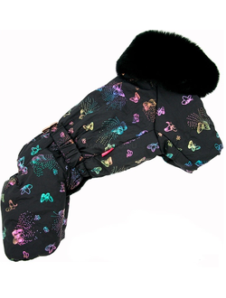 FOR MY DOGS комбинезон для собак Бабочки черный