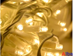 Гирлянда-Нить 10 м, 24В, БЕЛЫЙ ТЕПЛЫЙ, IP65 ПВХ, статика