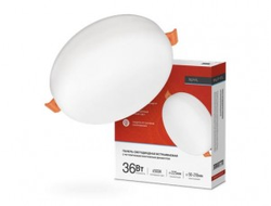 Светильник встраиваемый светодиодный ASD/InHome даунлайт безрамочн. RLP-FL 36W(2520lm) 6500К 6K d225(50-210) кругбел IP20