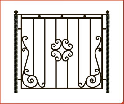 Кованое ограждение (фрагмент) 005