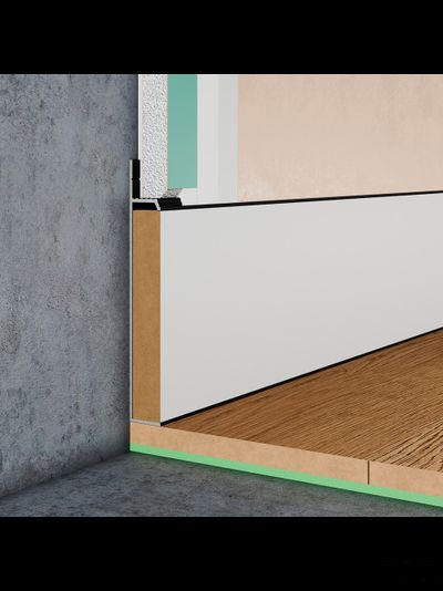 Плинтус скрытого монтажа PRO DESIGN Universal 235 анодированный черный