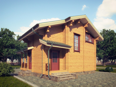 Дом из клееного бруса ПБ-20, 119 м2