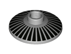 Dish 2 x 2 Inverted Radar with Hubcap with Black Stripes Pattern, Light Bluish Gray (4740pb019 / 6323922)