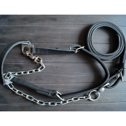 Недоуздок кожаный с цепью (корова)